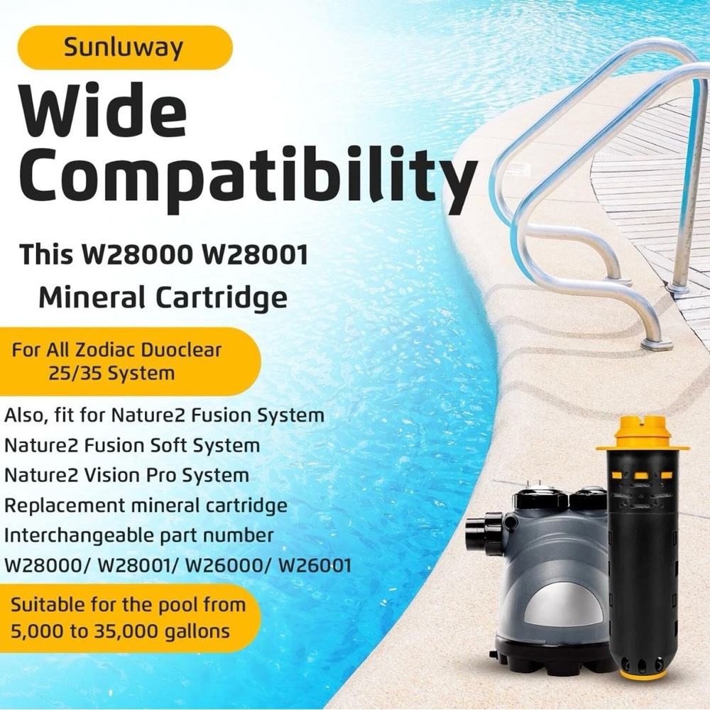 Replace For Zodiac Nature2 Duoclear Fusion Mineral Cartridge W28000 W28001 35000 - Picture 5 of 14